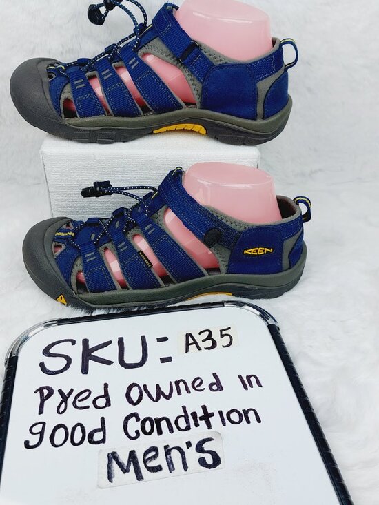 Keen Men\'s Dark Blue Newport H2 Webbing Thick Bumper Trekking Sandal Size 6 main image 4